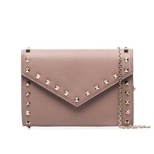 Rockstud Envelope leather clutch bag